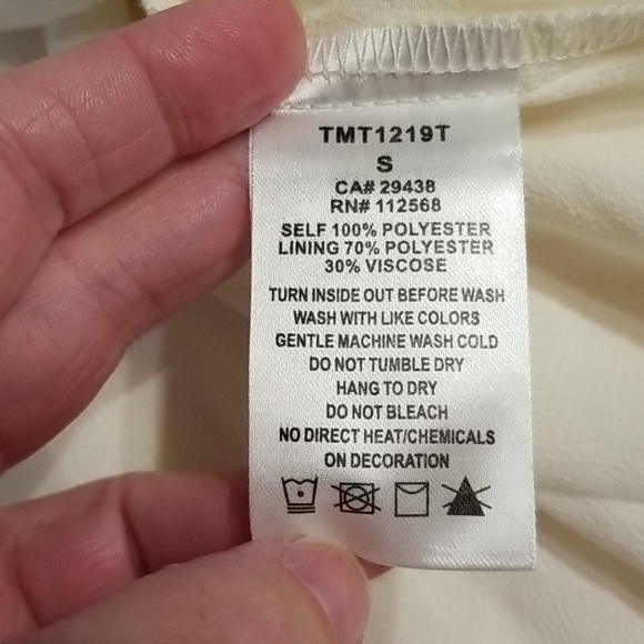 Miss Me Cream Sequin Dressy Tank Top, Small - Picture 11 of 11